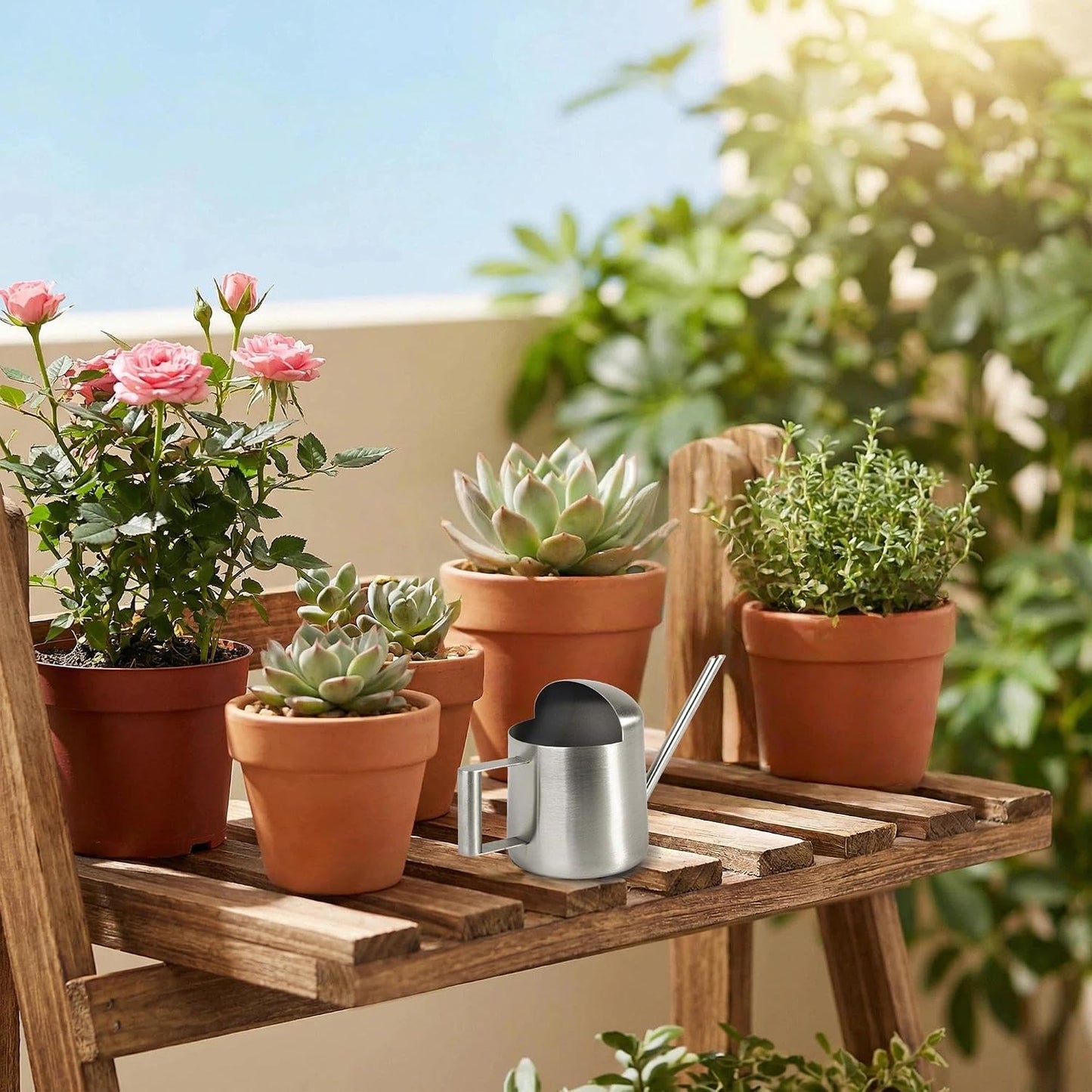 Mini Watering Can for Indoor Plants Stainless Steel Small Watering Can 11oz/300ml