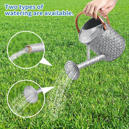 1 Gallon Metal Watering Can for Outdoor Indoor Plants, Copper Colored Watering Can with Removable Spray Spout, Ideal for Garden Watering