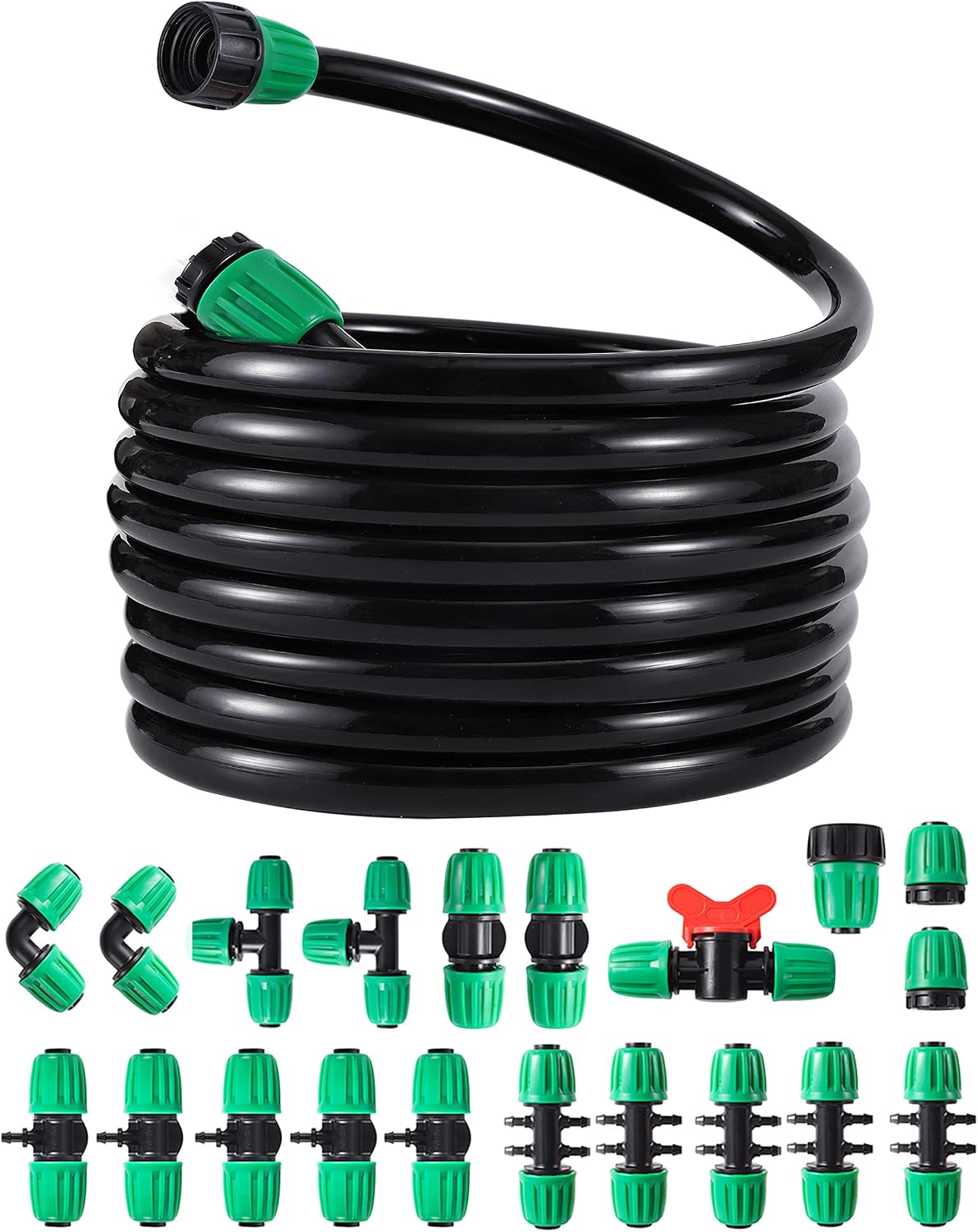 52 FT 1/2”PVC Garden Irrigation Tubing Hose（OD:16mm,ID:12mm)