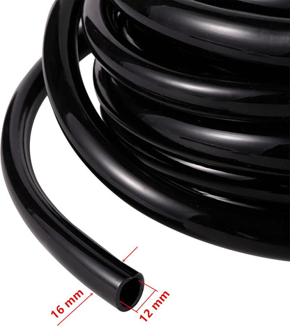 52 FT 1/2”PVC Garden Irrigation Tubing Hose（OD:16mm,ID:12mm)