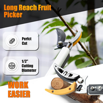 4.6-10 Ft Tree Trimmers Long Handle Pruner with Long Reach Tree Pruner Saw