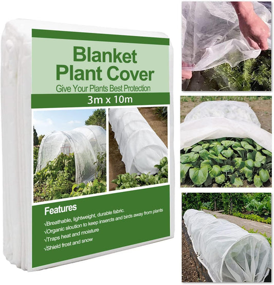 Plant Covers Freeze Protection 10 ft X 30 ft 1oz Garden Floating Row Cover Fabric Blanket Frost Cloth for Winter Outdoor Vegetable Cold Weather Fruit Tree Pest Protection Sun