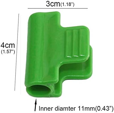 20Pcs Pipe Clamps for 11mm Plant Stakes Greenhouse Hoops Film Garden Support Frame Grow Row Plant Cover Netting Tunnel Hoop Clips