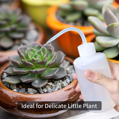 Watering Can Indoor Plants, 47 oz Long Spout House Plant Flower Watering Can, Creative Wide Opening Plastic Watering Can with 16 oz Spray Bottle & 8.5 oz Squeeze Bottle, Green