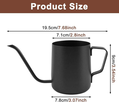 Watering Can for Indoor Plants, 12 oz / 350 ml Mini Plant Waterer, Stainless Steel Watering Can with Long Spout for House Plants, Succulents and Garden Decorative, Gentle Flow & No Spills