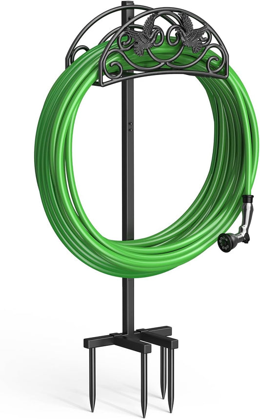 Garden Hose Holder, Detachable Metal, Heavy Duty Freestanding Outside