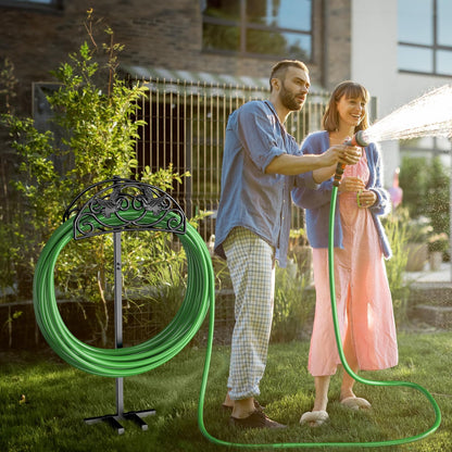 Garden Hose Holder, Detachable Metal, Heavy Duty Freestanding Outside
