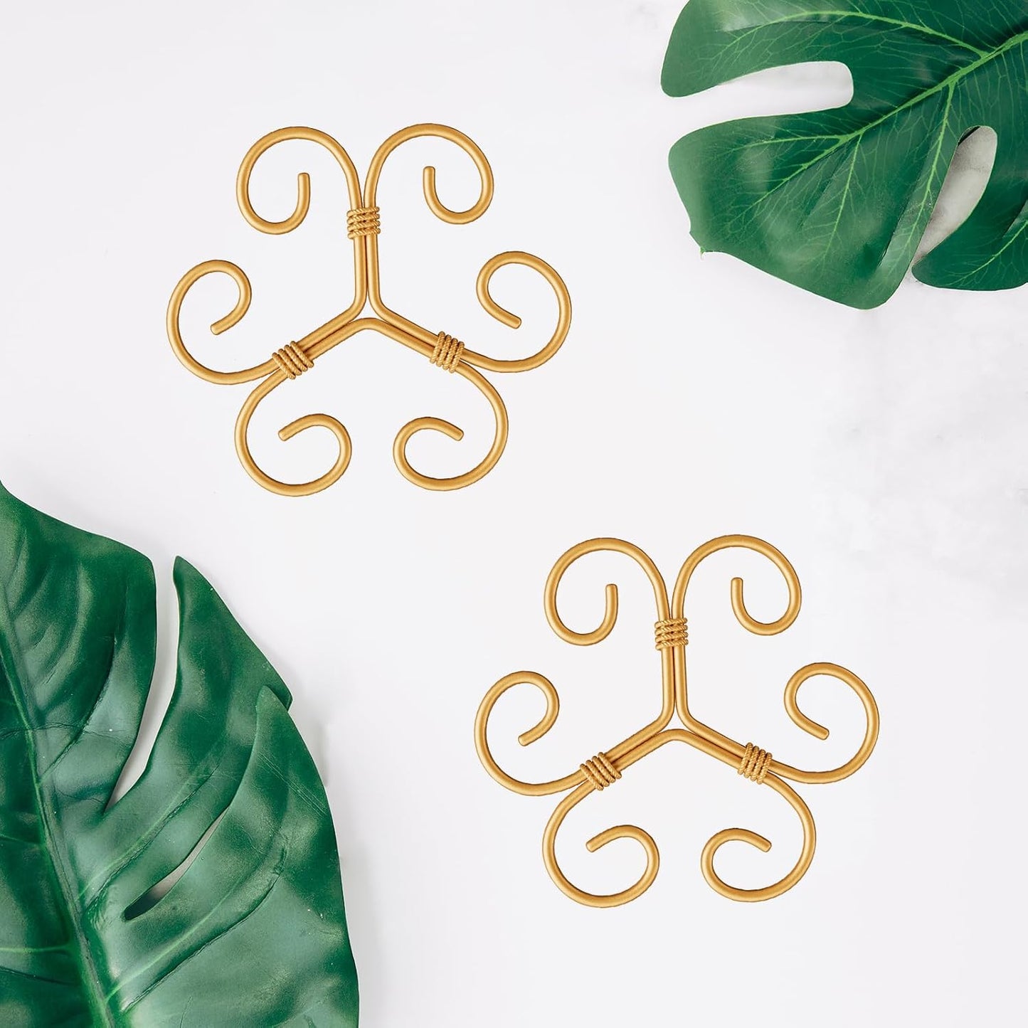 4PCS Green Iron Monstera Support, Uniquely Designed Plant Support Stakes for Indoor Plants, Stable Plant Stakes and Supports, Turtle Shell Bamboo Clamp Set for Thriving Growth