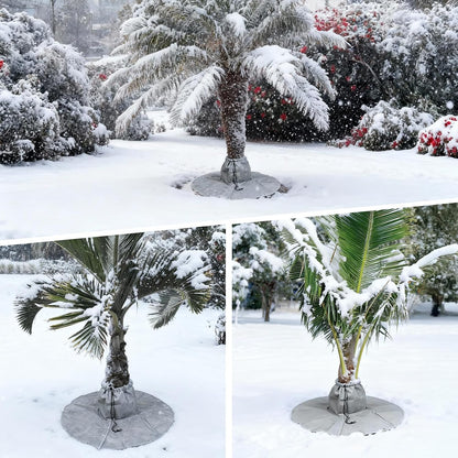 2Pcs Palm Tree Root Protectors Winter Protection,3 Layers Tree Root Thermal Winter Protector,Tree Root Frost Covers Freeze Protection for Outdoor Cold Weather(4 Ground Nails)