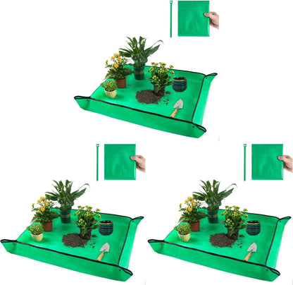 Repotting Mat for Indoor Plant Transplanting Control Mess, 26.8"X26.8" Waterproof Succulent Potting Mat Square Planting Tray Soil Change Mat Gardening Gifts for Plant Lovers