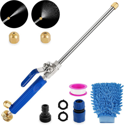 2026 Upgraded Jet Nozzle Power Washer Wand with 2 High Pressure Nozzles and Quick Connectors for Garden Hose, Hydro 2-in-1 High Pressure Heavy Duty Metal Nozzles for Watering Sprayer Cleaning Tool