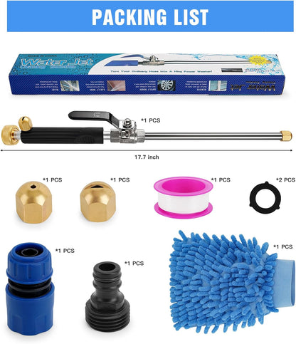 2026 Upgraded Jet Nozzle Power Washer Wand with 2 High Pressure Nozzles and Quick Connectors for Garden Hose, Hydro 2-in-1 High Pressure Heavy Duty Metal Nozzles for Watering Sprayer Cleaning Tool