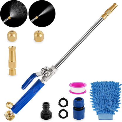 2026 Upgraded Jet Nozzle Power Washer Wand with 2 High Pressure Nozzles and Quick Connectors for Garden Hose, Hydro 2-in-1 High Pressure Heavy Duty Metal Nozzles for Watering Sprayer Cleaning Tool