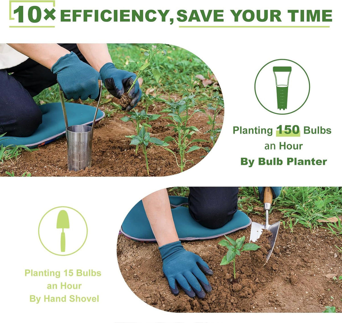 Bulb Planter Tool, 6 inches Depth Mark Tulip Bulb Planter Tool