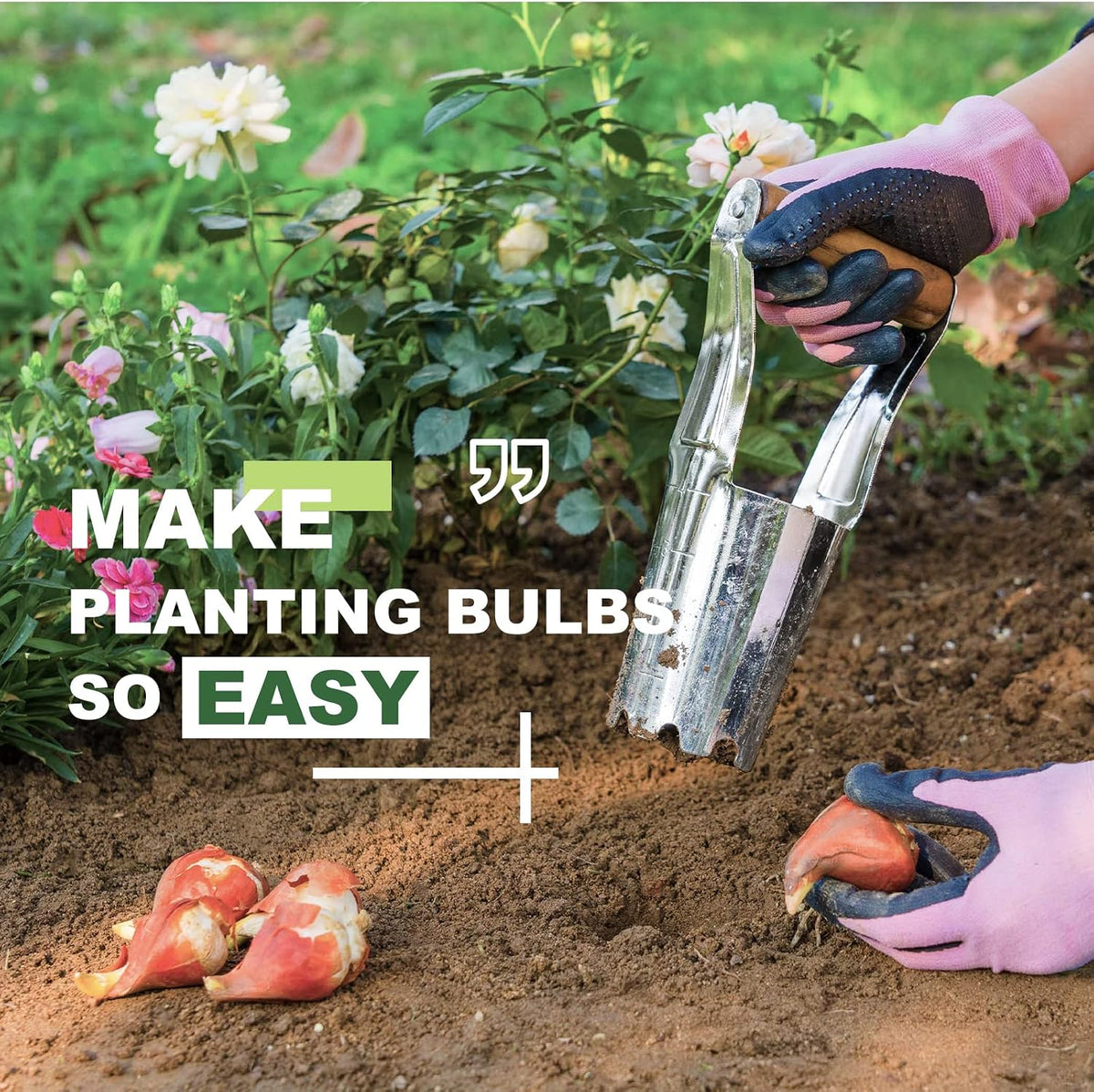 Bulb Planter Tool, 6 inches Depth Mark Tulip Bulb Planter Tool