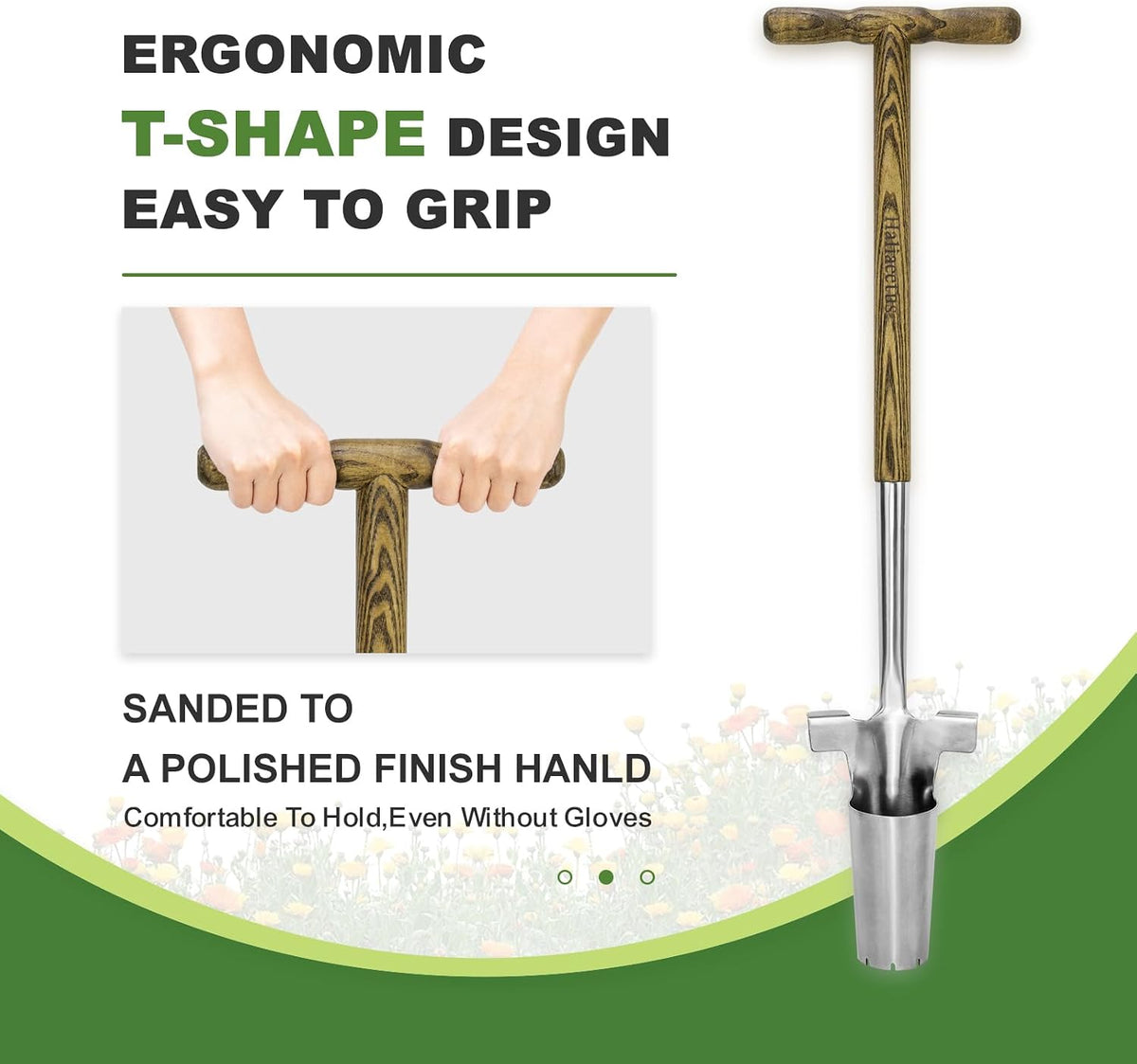 Bulb Planter Tool, 6 inches Depth Mark Tulip Bulb Planter Tool
