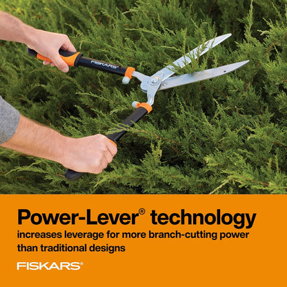 25"-33" Power-Lever Extendable Garden Hedge Shears, 10” Blades