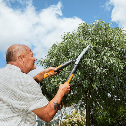 25"-33" Power-Lever Extendable Garden Hedge Shears, 10” Blades