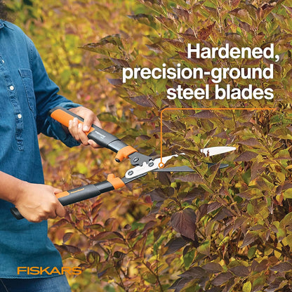 25"-33" Power-Lever Extendable Garden Hedge Shears, 10” Blades