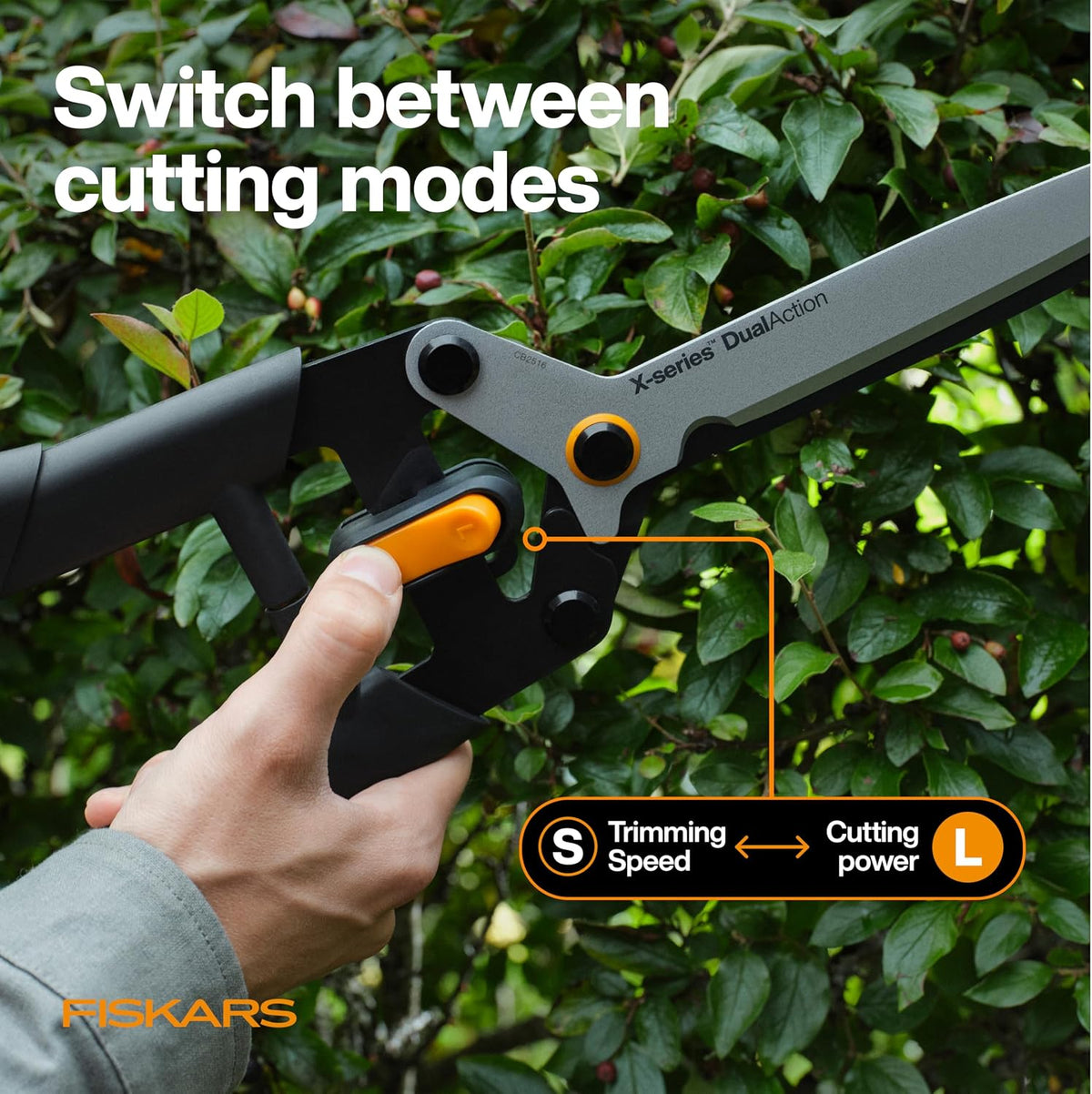 25"-33" Power-Lever Extendable Garden Hedge Shears, 10” Blades