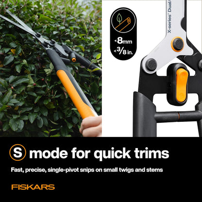 25"-33" Power-Lever Extendable Garden Hedge Shears, 10” Blades