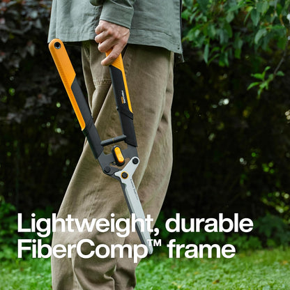 25"-33" Power-Lever Extendable Garden Hedge Shears, 10” Blades