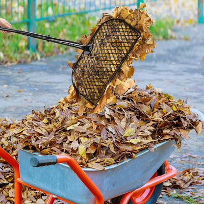Leaf Grabber Rake with Long Handle, Lightweight Metal Leaves Rakes, Leaf Collector for Gardening, Leaf and Grass Picker Upper, Efficient and Labor-Saving Yard Rake Leaf Grabber No Bending Over