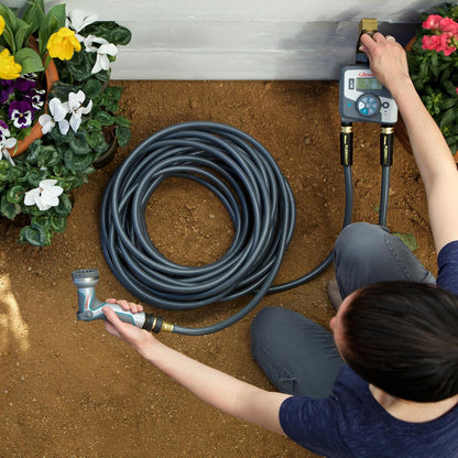Flexogen Heavy Duty Garden Hose – 5/8 in x 100 ft, Leak-Proof Brass Couplings, Kink Resistant 8-Layer Design, 500 PSI, Made in USA