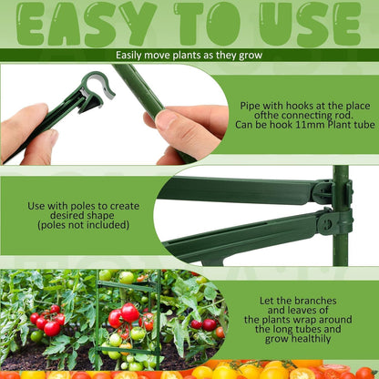 24 Pcs Garden Adjustable Stake Arms for Tomato Cage 10 to 14''