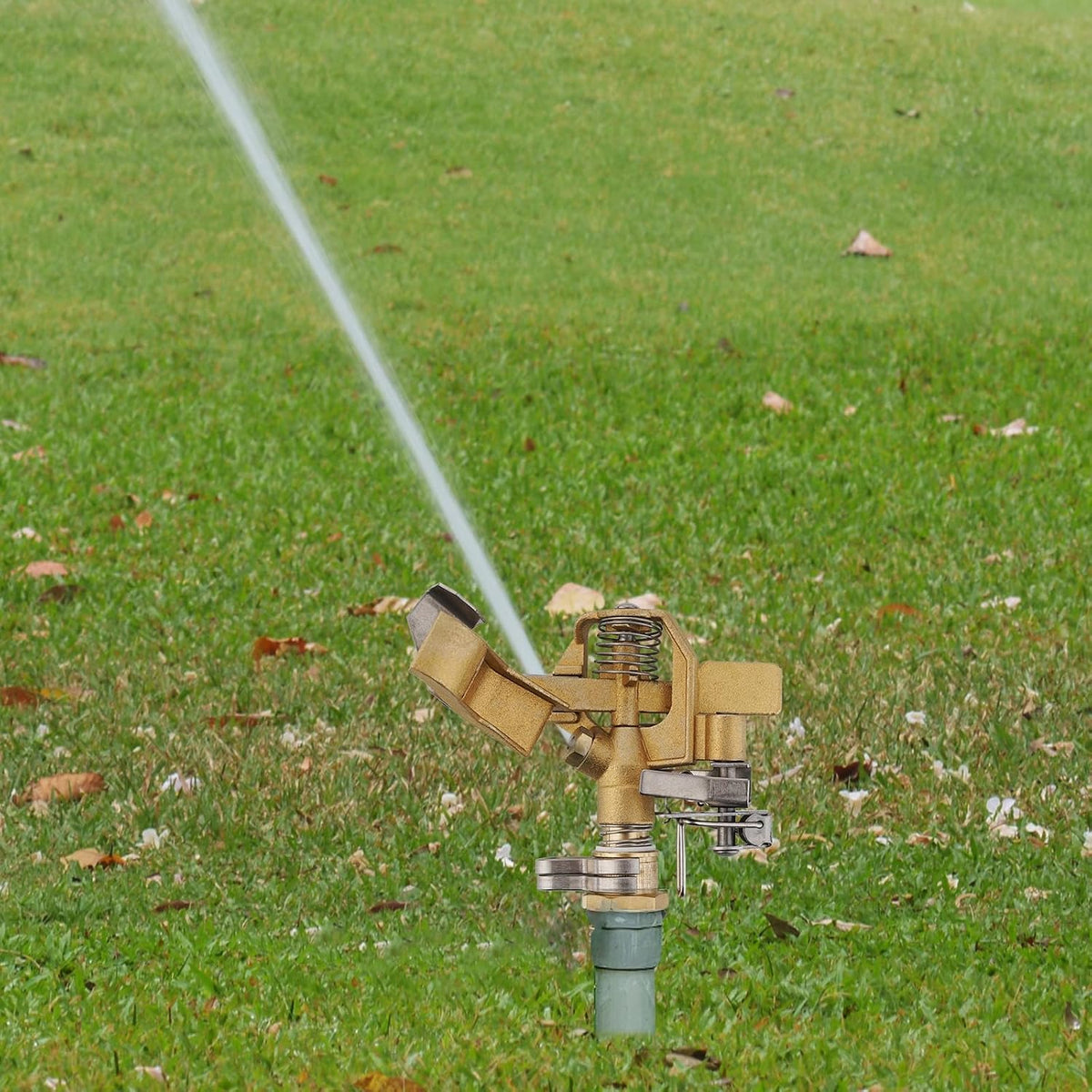 Brass Impact Sprinkler,Heavy Duty Brass Sprinklers for Yard Lawn Garden,Adjustable 20° - 360° Pattern, 20' - 41' Spray Distance