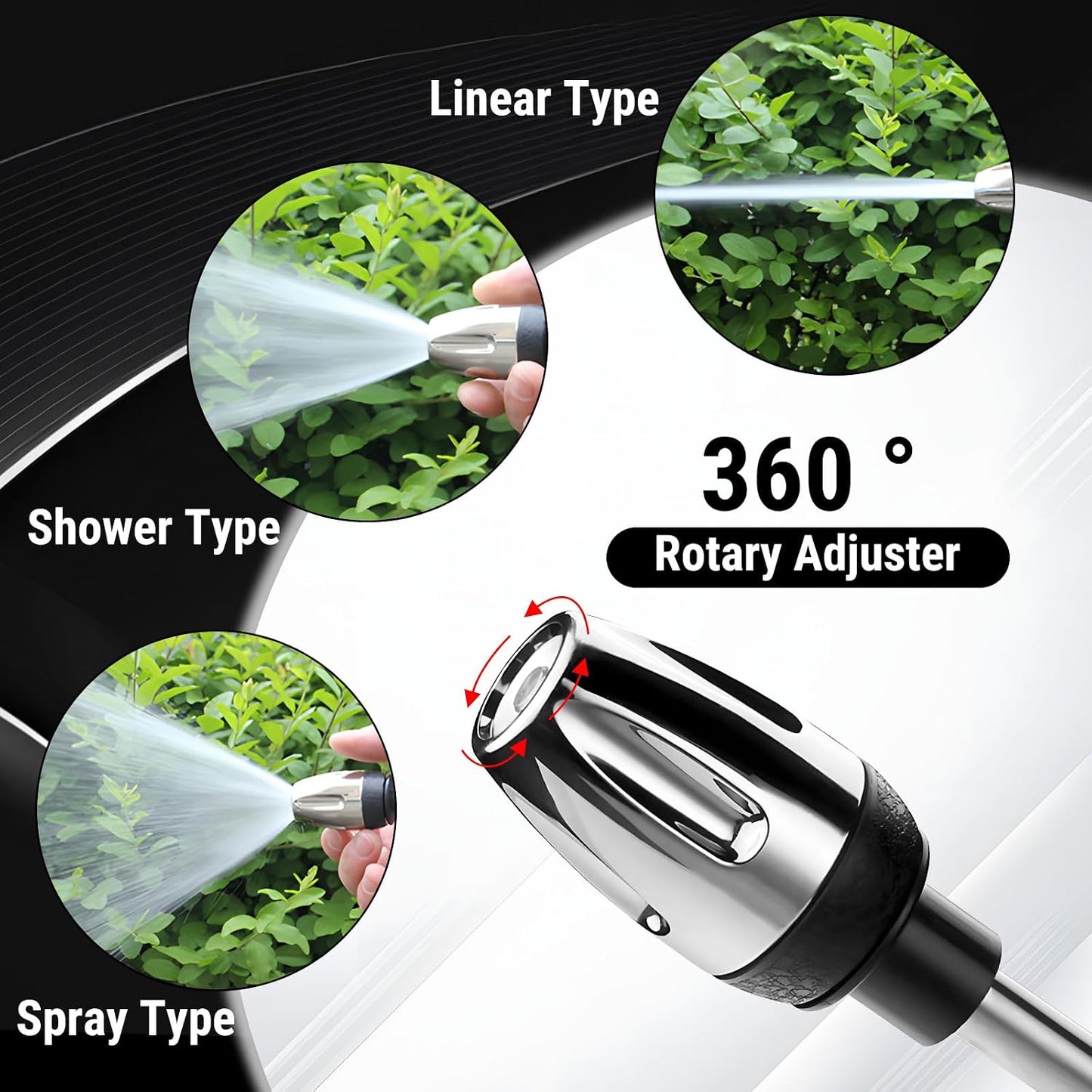 Pressure Washer, High Pressure Hose Nozzle with Connectors, Water Sprayer Cleaning Tool for Car Window, High and Portable Pressure Washer Wand for Plant Watering and Lawn Care(Water Gun + Connector)