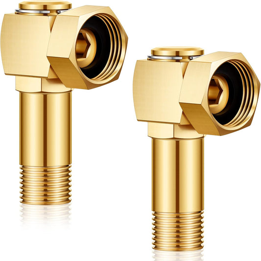 2 Pieces Hose Reel Swivel Fittings Garden Hose Reel Replacement Parts Brass Replacement Part Swivel Hose Reel Cart Swivel Fitting for Garden Hose Adapter Hose Cart Brass Swivel Replacement