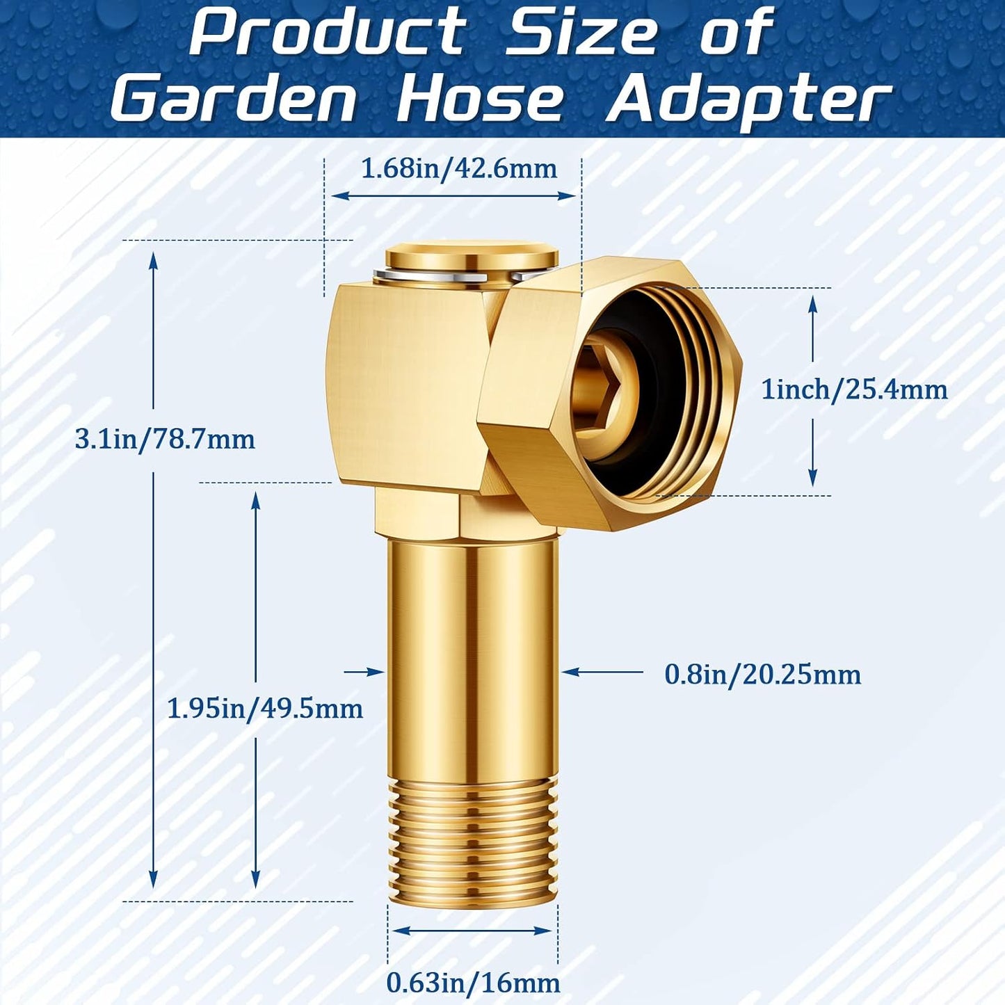 2 Pieces Hose Reel Swivel Fittings Garden Hose Reel Replacement Parts Brass Replacement Part Swivel Hose Reel Cart Swivel Fitting for Garden Hose Adapter Hose Cart Brass Swivel Replacement