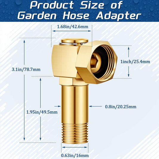 2 Pieces Hose Reel Swivel Fittings Garden Hose Reel Replacement Parts Brass Replacement Part Swivel Hose Reel Cart Swivel Fitting for Garden Hose Adapter Hose Cart Brass Swivel Replacement