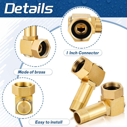 2 Pieces Hose Reel Swivel Fittings Garden Hose Reel Replacement Parts Brass Replacement Part Swivel Hose Reel Cart Swivel Fitting for Garden Hose Adapter Hose Cart Brass Swivel Replacement