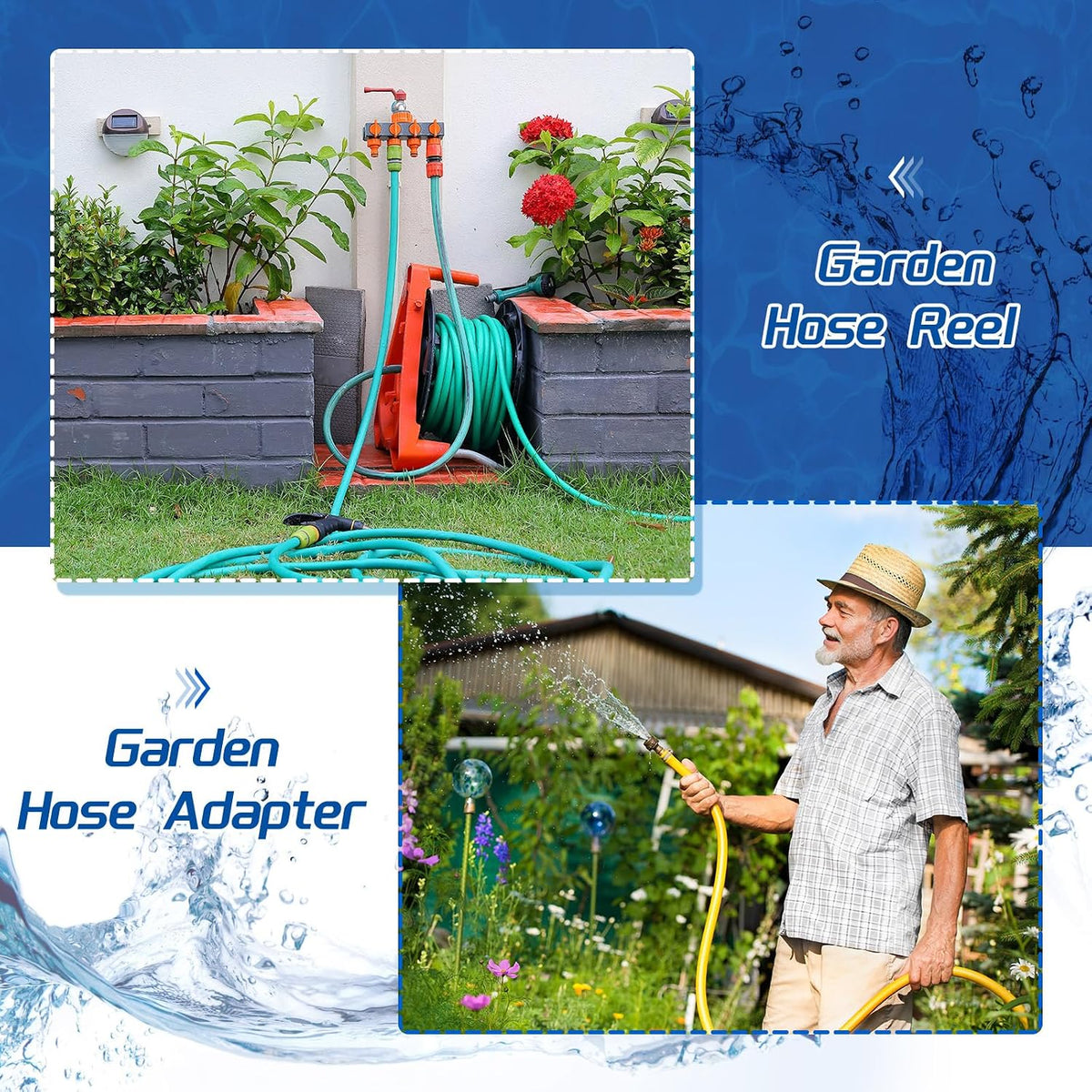 2 Pieces Hose Reel Swivel Fittings Garden Hose Reel Replacement Parts Brass Replacement Part Swivel Hose Reel Cart Swivel Fitting for Garden Hose Adapter Hose Cart Brass Swivel Replacement