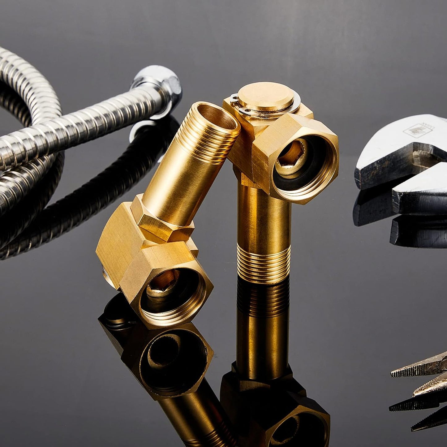 2 Pieces Hose Reel Swivel Fittings Garden Hose Reel Replacement Parts Brass Replacement Part Swivel Hose Reel Cart Swivel Fitting for Garden Hose Adapter Hose Cart Brass Swivel Replacement