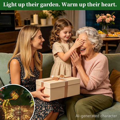 2 Pack Solar Watering Can Lights Outdoor Waterproof, Solar Garden Decorations with Fairy Cutouts, Magical Solar Lights for Yard Patio Lawn, Gardening Gifts for Mom Women