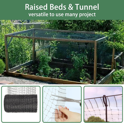 Black Bird Netting for Garden Balcony, Deer Fence Pigeon Net 7 x 100 Ft