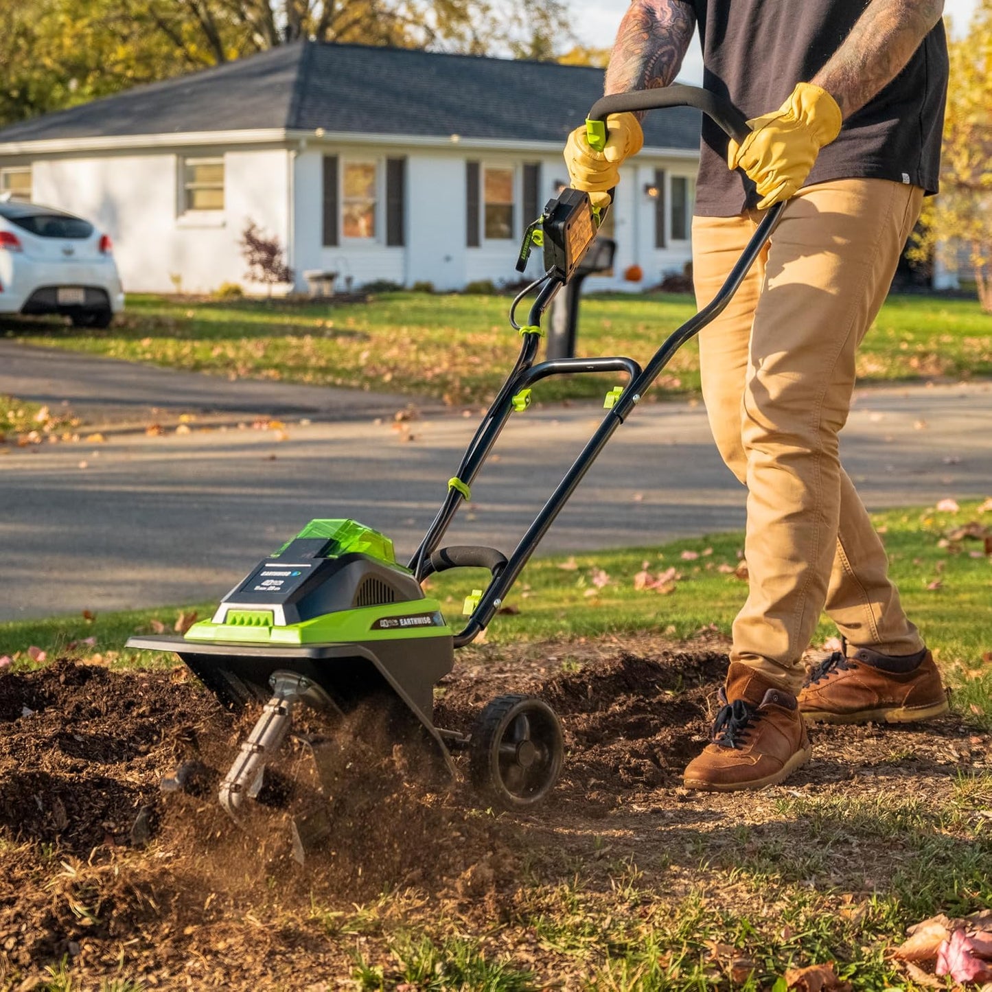 TC70020IT 20V 7.5" Cordless Electric Garden Tiller Cultivator