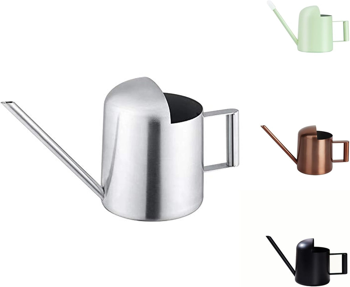 Mini Watering Can, 10oz/300ml Stainless Steel Long Spout Small Watering Can for Indoor Plants Succulents, Herbs (Bronze)