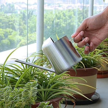 Mini Watering Can, 10oz/300ml Stainless Steel Long Spout Small Watering Can for Indoor Plants Succulents, Herbs (Bronze)