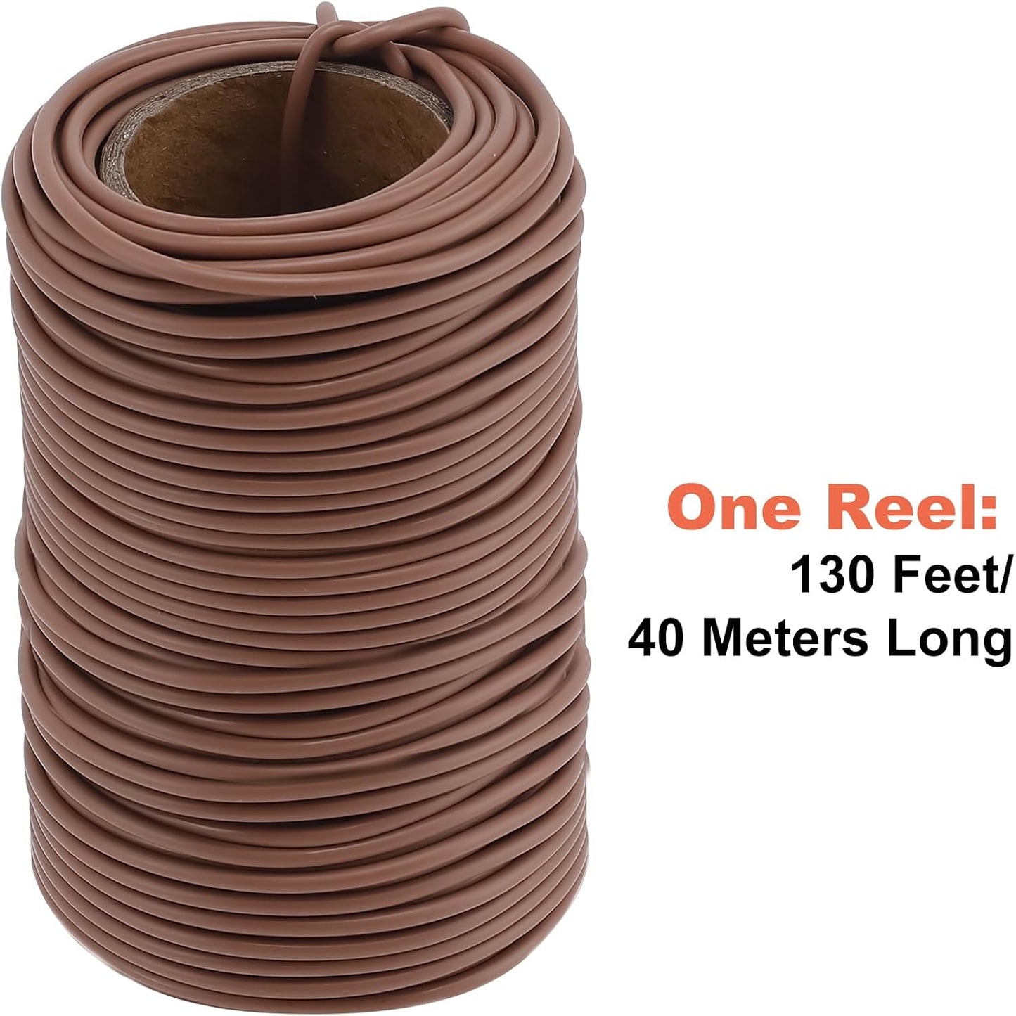 130 Feet Soft Plant Tie Green Twist Garden Ties for Plants Gardening Home Office Organization TPR Garden Ties Supplies with 2.5mm Diameter