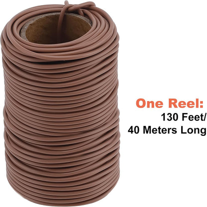 130 Feet Soft Plant Tie Green Twist Garden Ties for Plants Gardening Home Office Organization TPR Garden Ties Supplies with 2.5mm Diameter
