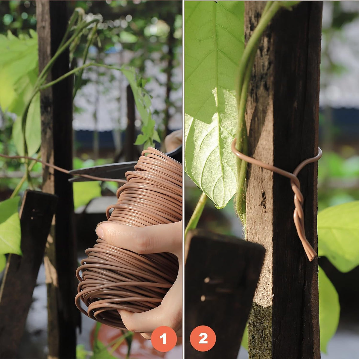 130 Feet Soft Plant Tie Green Twist Garden Ties for Plants Gardening Home Office Organization TPR Garden Ties Supplies with 2.5mm Diameter