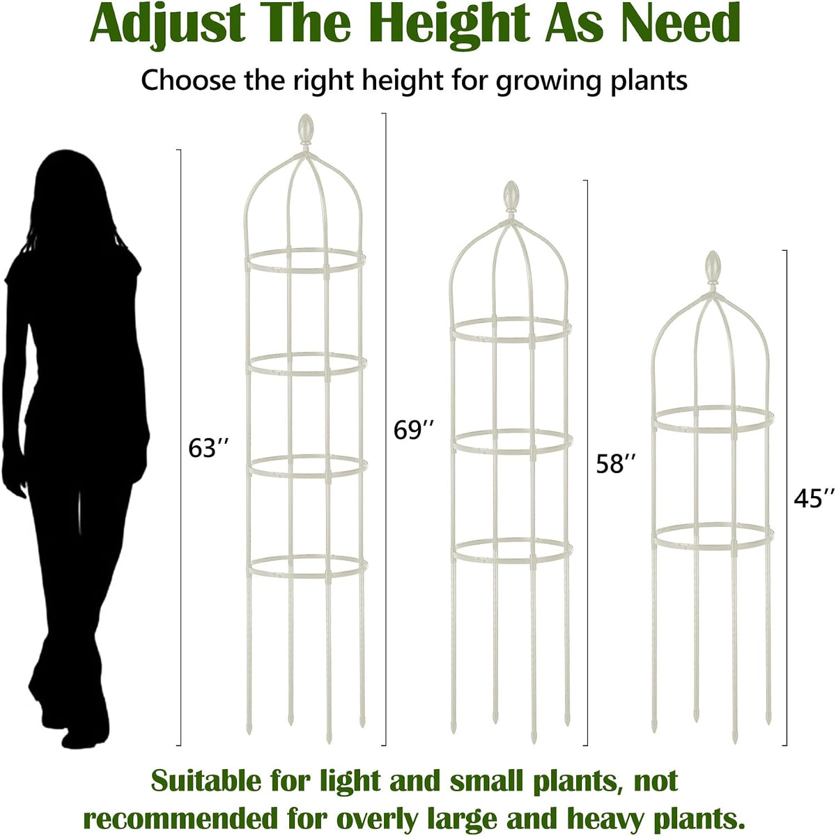 Garden Obelisk Trellis for Climbing Plants Outdoor 6 Ft Rose Bush Round Trellis for Pots Rustproof Metal Pipe with Plastic Coated Plant Flower Trellises for Clematis Vine Jasmine Support