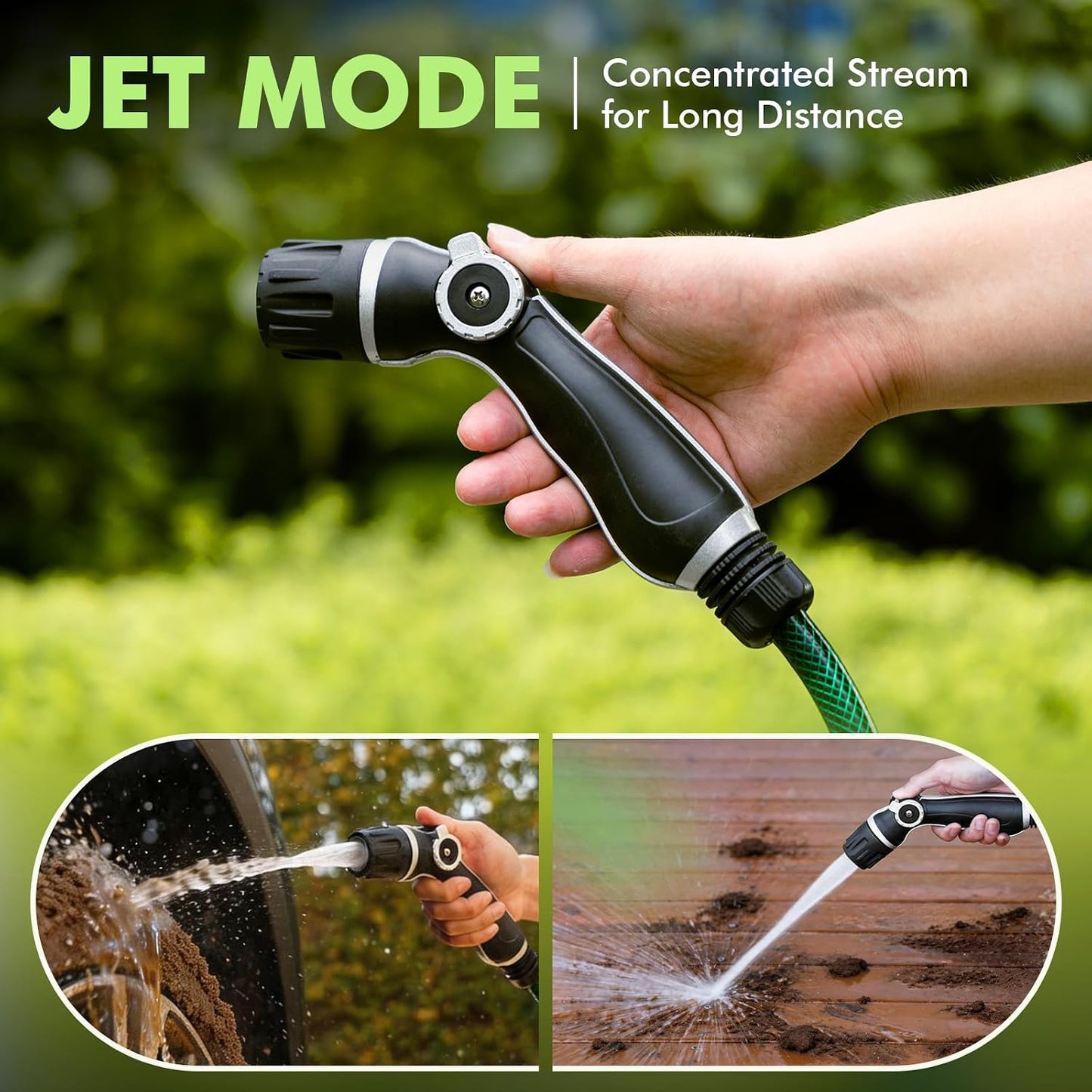 Fireman Hose Nozzle Heavy Duty, Garden Hose Spray Nozzle for Outdoor