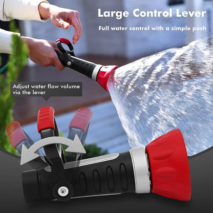 Fireman Hose Nozzle Heavy Duty, Garden Hose Spray Nozzle for Outdoor