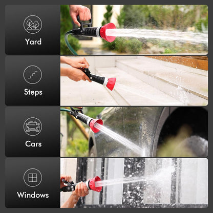 Fireman Hose Nozzle Heavy Duty, Garden Hose Spray Nozzle for Outdoor
