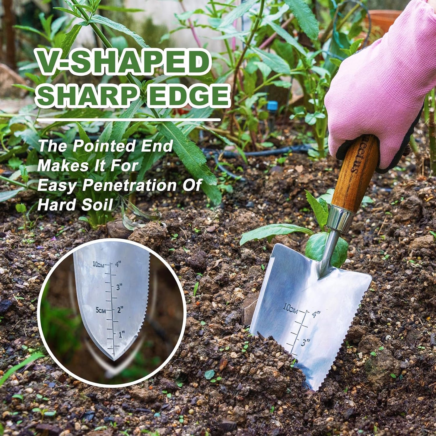 Widger Seedling Tool, 13.8'' Narrow Garden Trowel for Repotting